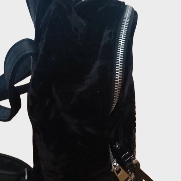 STEVE MADDEN GIRLS BLACK FAUX VELVET MINI STUDDED BACKPACK - Picture 3 of 14